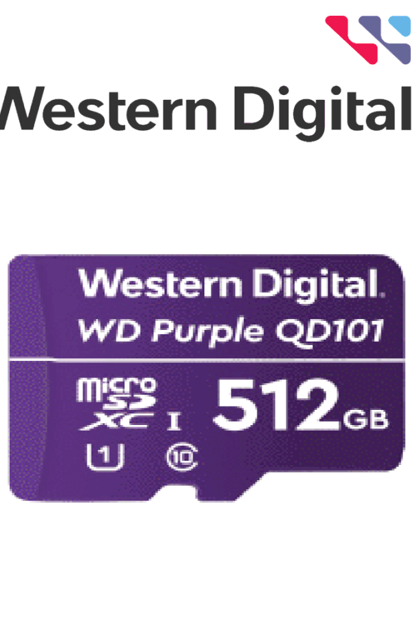 WESTERN DIGITAL WDD512G1P0C - Micro SD 512 GB / Purple SCQD101 / Para videovigilancia / 24-7 / Alto rendimiento
